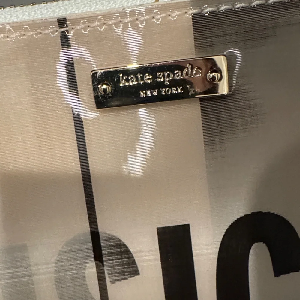 kate spade Black & Cream 'Music To My Ears' Vinyl Lenticular Pouch